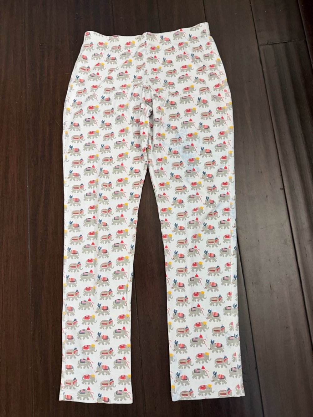 Roller Rabbit Hathi Christmas elephant print pajama pants M - Picture 1 of 5